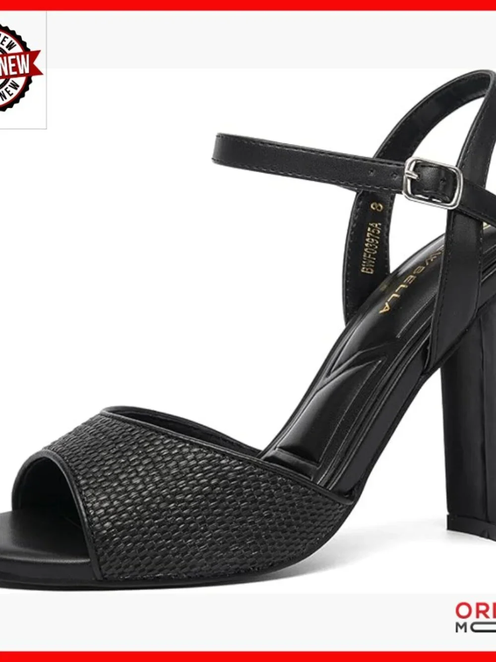 Chunky Block Heel Sandals with Ankle Strap, Open Toe Dress Pumps for Prom
